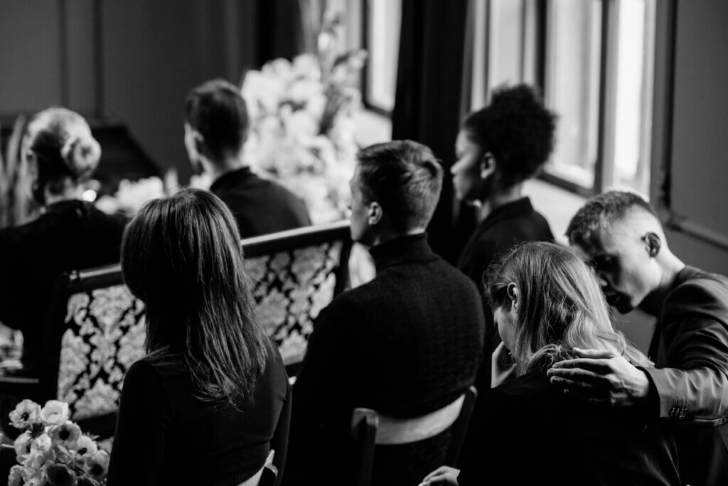 Funeral attendees